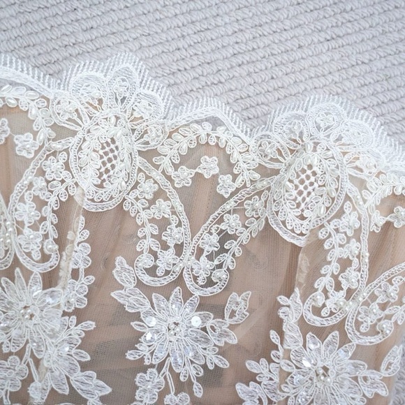 NWOT BRONX AND BANCO Maraya Blanc Lace Mini Dress - Picture 12 of 17